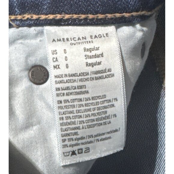 American Eagle Curvy Stovepipe Women's Size 0 Denim Jeans Pre-owned Good - Picture 10 of 13